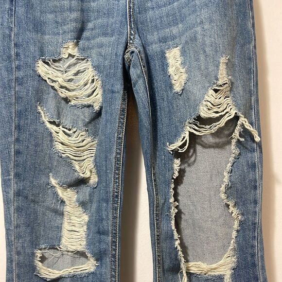 NWT fashion nova can’t tell you Non stretch  destroyed drains size 0 - Picture 5 of 8